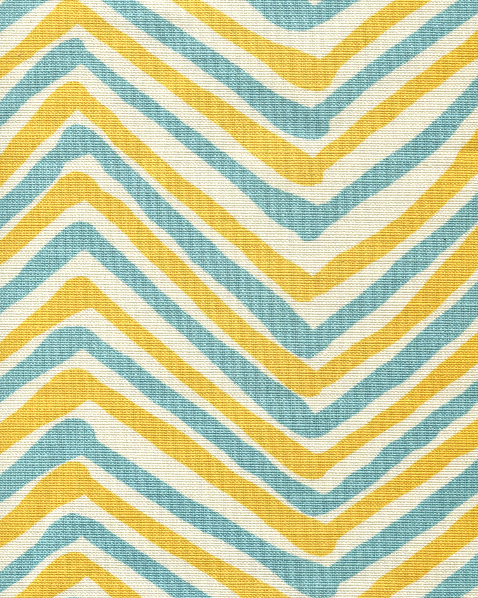 Quadrille Alan Campbell Zig Zag Multi Color Turquoise Yellow on