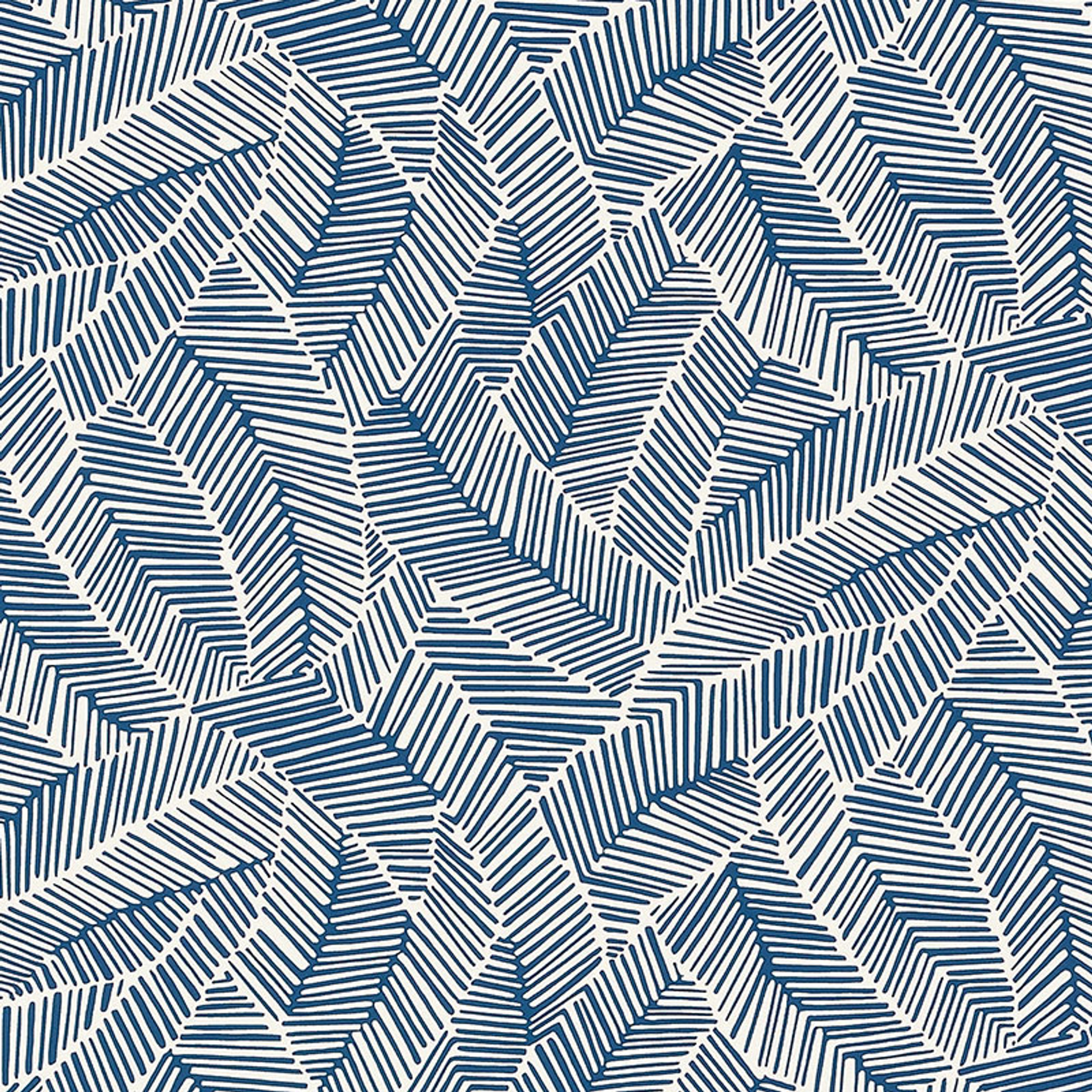 BONHEUR Papier　0316 Schumacher Abstract Leaf Wallpaper Linen 5007530