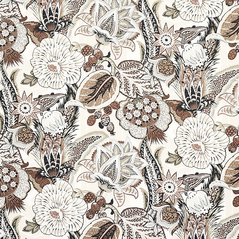 Schumacher Custom Drapes in Zanzibar Linen Print Hyacinth 173523