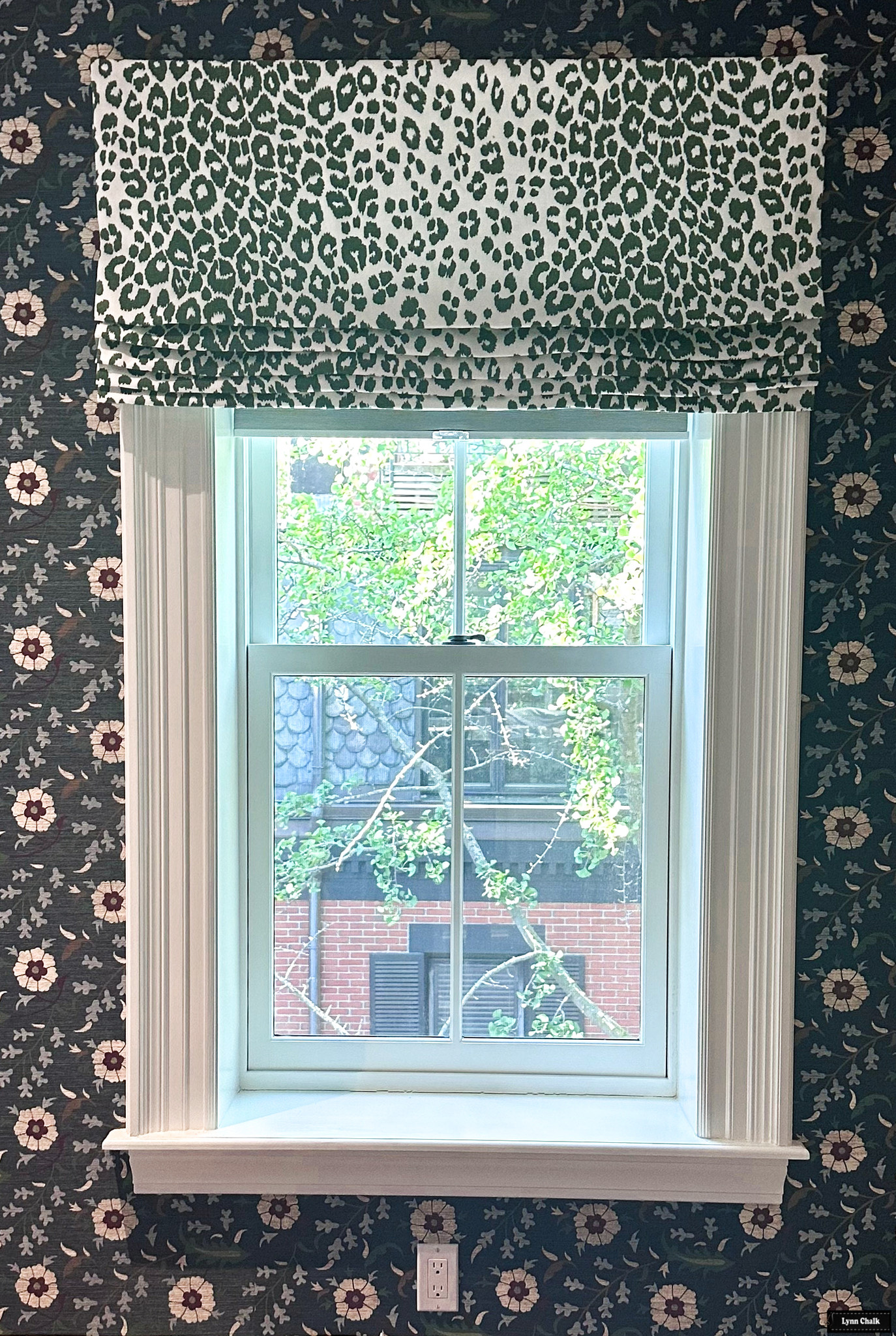 Schumacher Iconic Leopard Roman Shades (Shown in Green - comes in