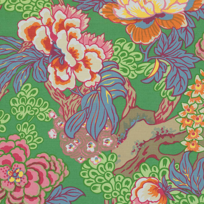 Thibaut Honshu Roman Shade (shown in Red and Blue F975489)
