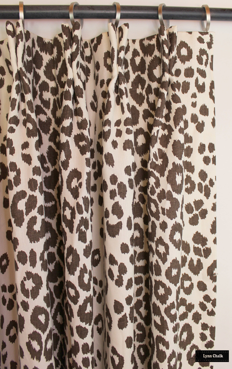 Custom Roman Shades In Schumacher Iconic Leopard