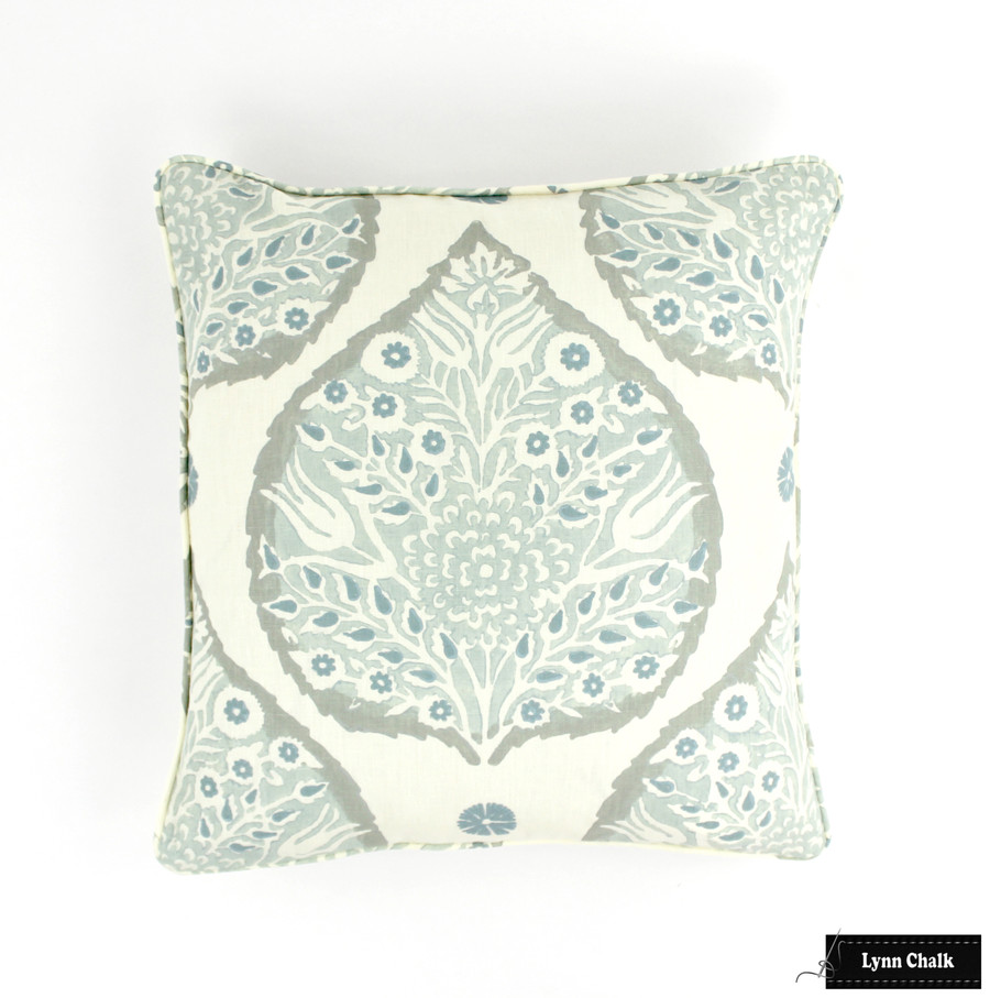 Pillow in Lotus in Mineral with self welting (20 X 20)