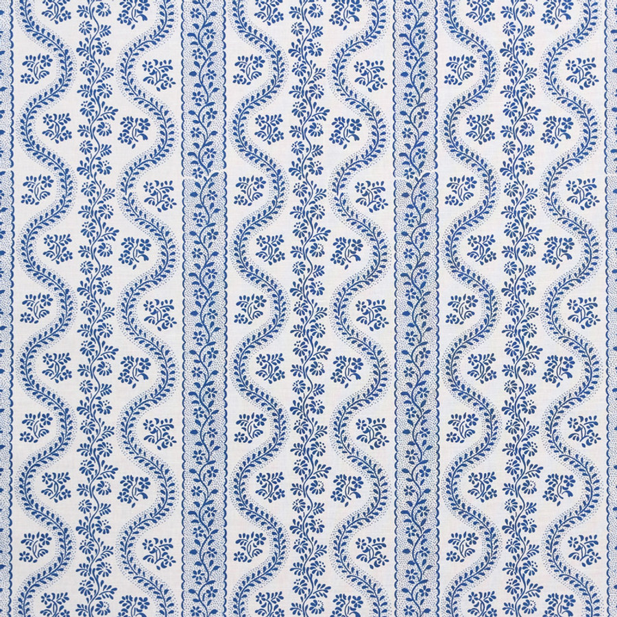 Sister Parish Dolly Fabric China Blue SPLL-2000-62 Linen Cotton Blend