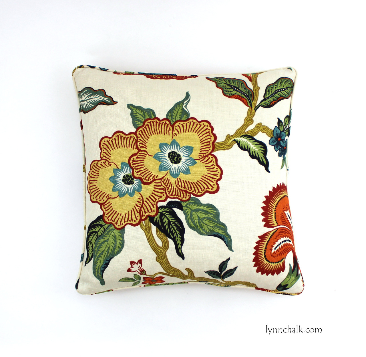 Pillow in Schumacher Celerie Kemble Hot House Flowers