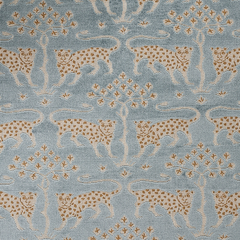 Schumacher Woodland Leopard Velvet Mineral 80080