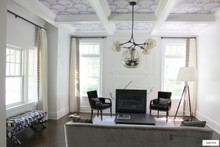 Schumacher Arches Embroidered Tape Custom Living Room Drapes