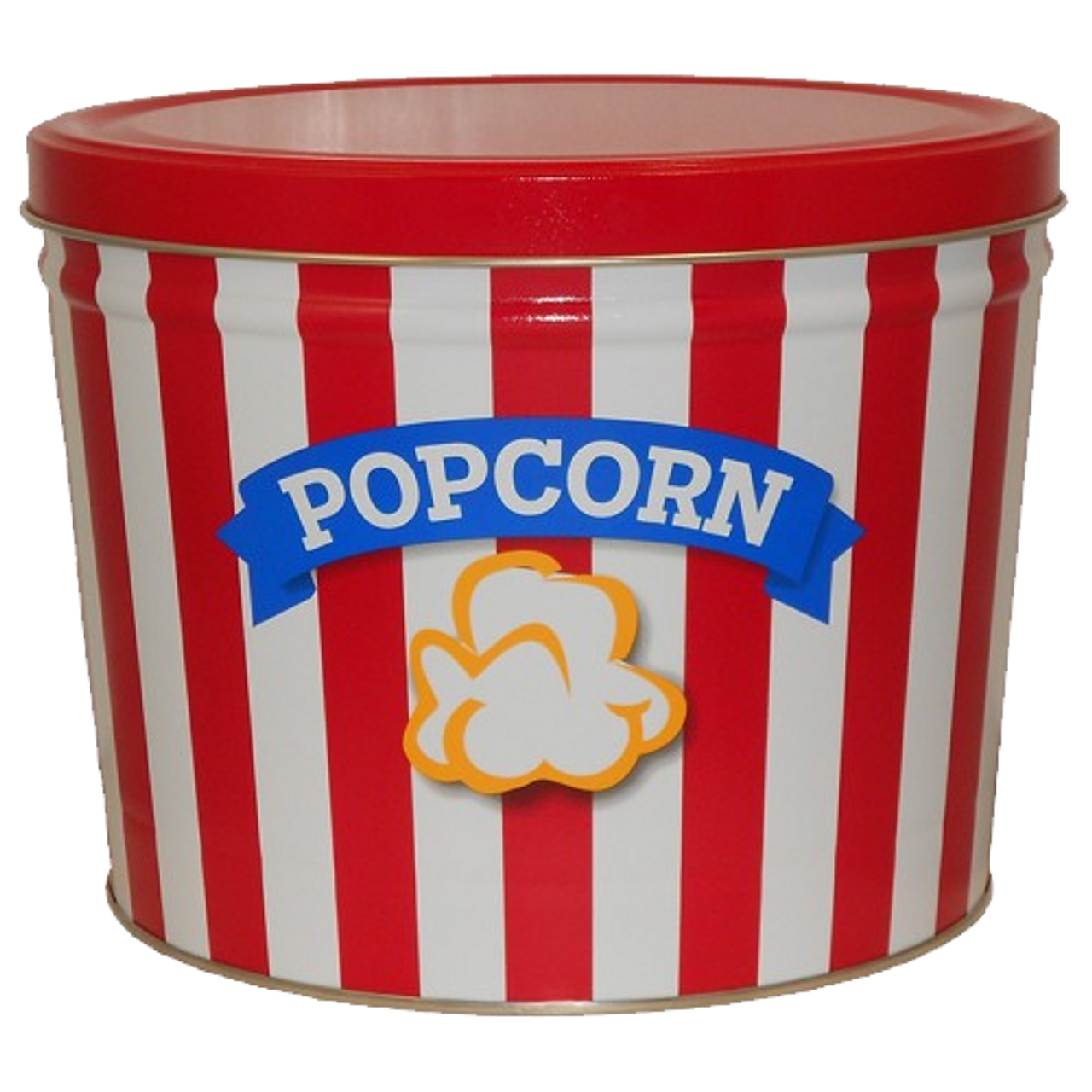 2 Gallon Blue Ribbon Popcorn Tin