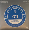 D'Addario Plain High Carbon Steel Strings - 5 Singles in One Package