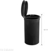 2.75" deep x 1.5" wide in black