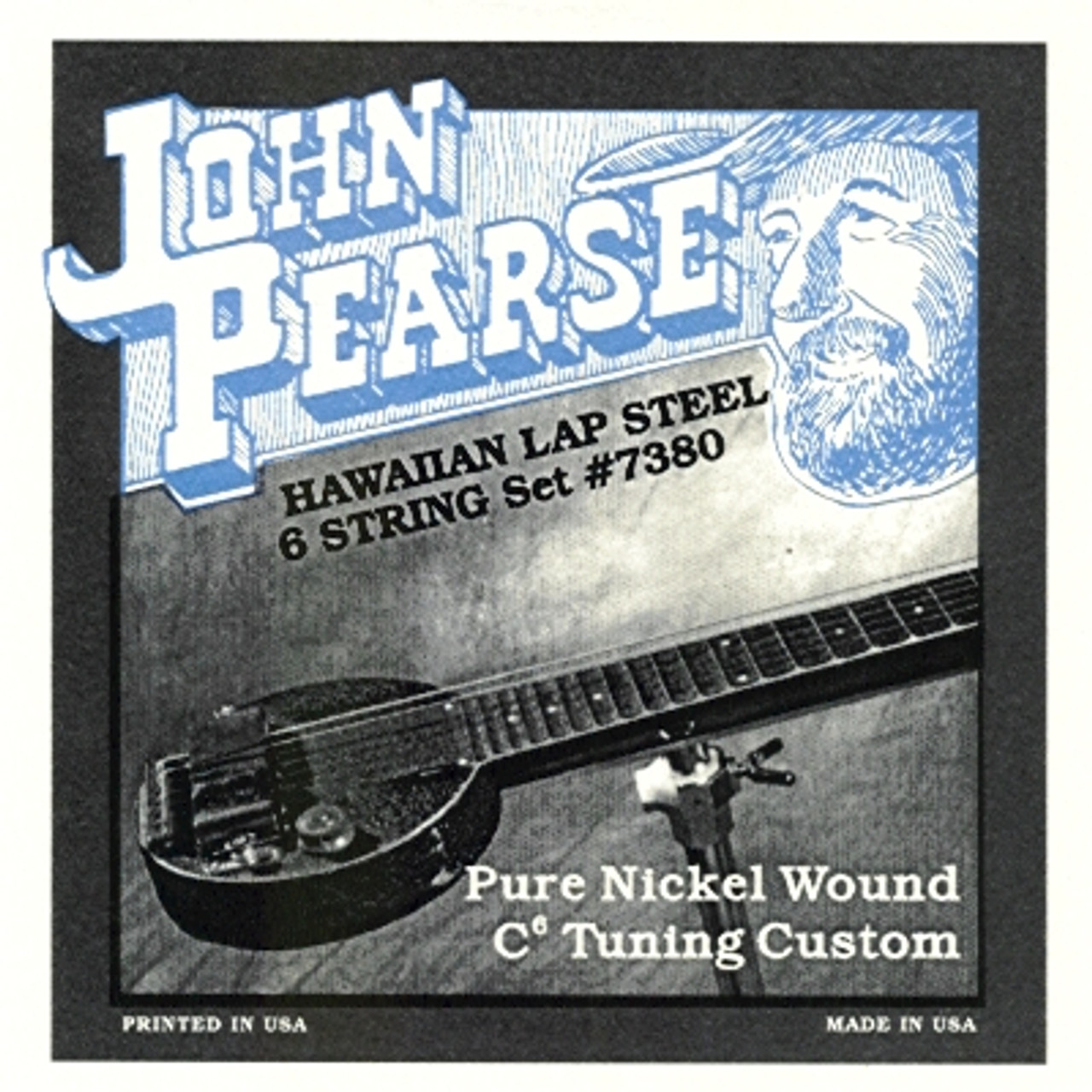 John Pearse #7380 Hawaiian Lap Steel Pure Nickel Wound C6th