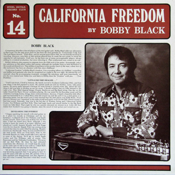 California Freedom by Bobby Black (Vinyl Record Re-Issue)