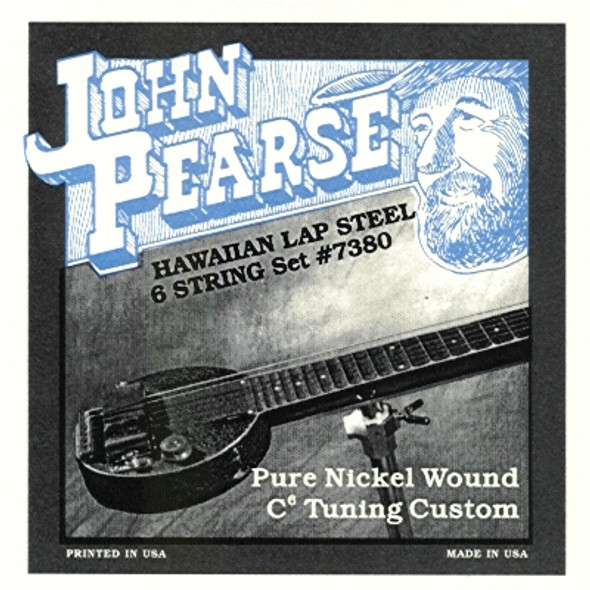 John Pearse #7380 Hawaiian Lap Steel Pure Nickel Wound C6th Tuning 6-String Set