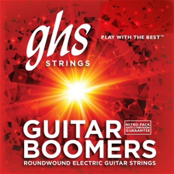 SINGLES - BOOMERS
From 1964 to now, the GHS Boomers® series has been the flagship set of GHS Strings. Used by musicians in every genre, the Boomers® have shown to stand up to any playing style. Now known as "The Power String", GHS Boomers® continue to make their mark on music across the world. The roundwound guitar set is made with Nickel-Plated steel wrapped tightly around a round core wire. The combination provides the string with its bright characteristic and long-lasting tone.

Please note: gauges larger than .070 are tapered, to facilitate proper bridge fitment and intonation.