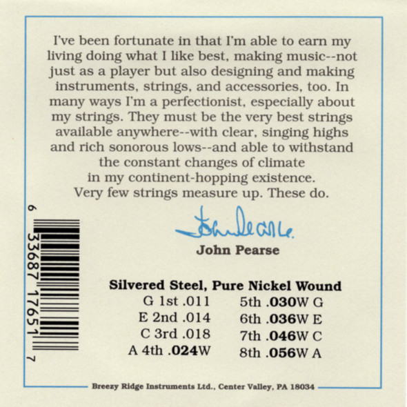John Pearse C6th Nickel Strings - Hawaiian Steel 8-String Set (11-56) - #7650