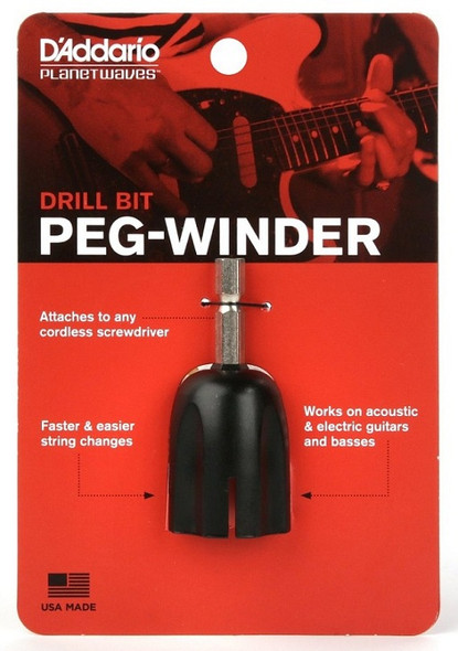 D’Addario Drill Bit Peg Winder in retail packaging