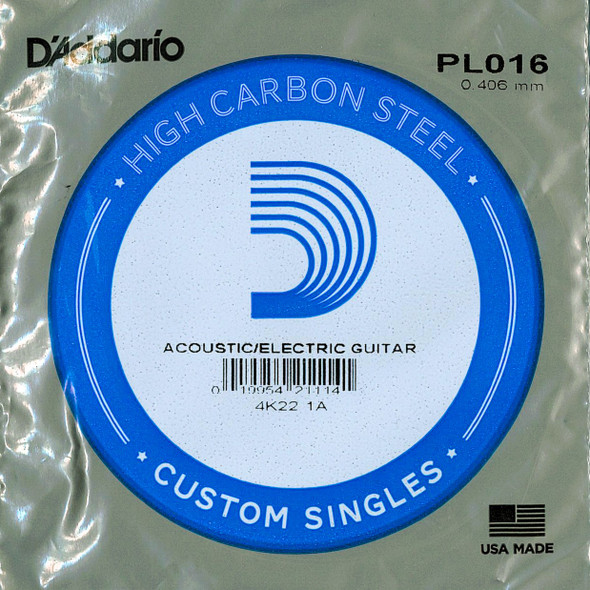 D'Addario Singles Strings - Plain Steel High Carbon