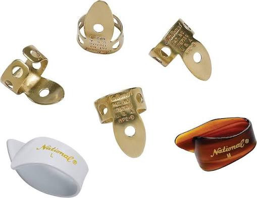 D'Addario National Player's Pack Bundle of Six -Brass and Shell and White