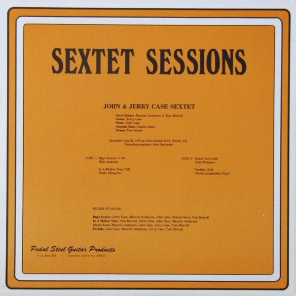Sextet Sessions - The Steel Guitars of Maurice Anderson and Tom Morrell (Vinyl Record)