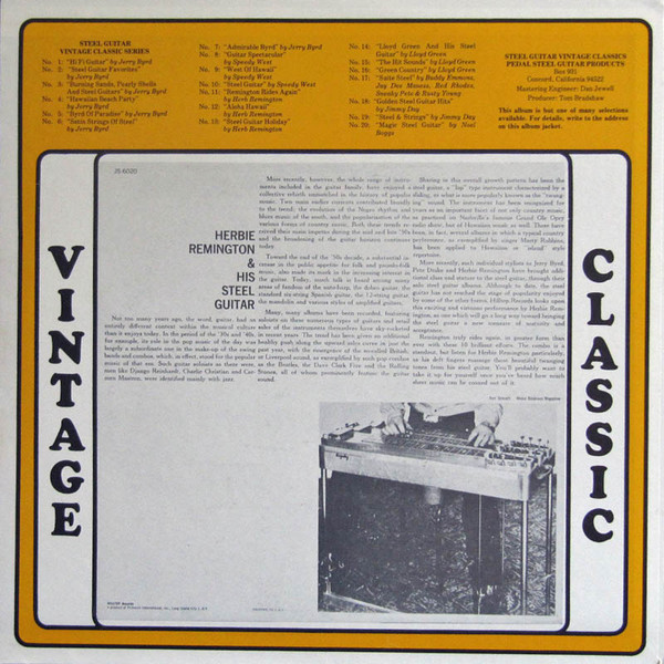 Remington Rides Again by Herb Remington (Vinyl Record Re-Issue)