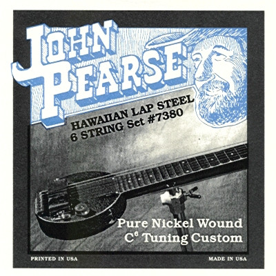 John Pearse #7380 Hawaiian Lap Steel Pure Nickel Wound C6th Tuning 6-String Set