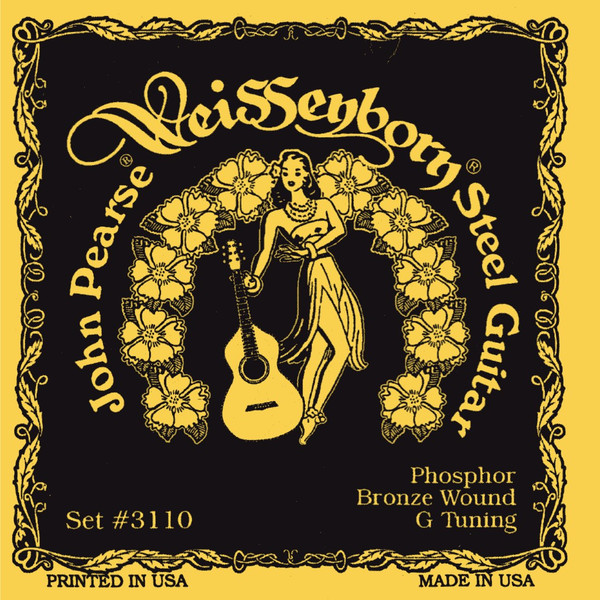 John Pearse #3110 Weissenborn® Phosphor Bronze Wound G Tuning (Heavy) 6-String Set