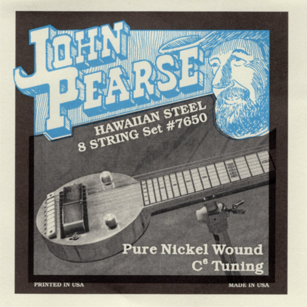 John Pearse C6th Nickel Strings - Hawaiian Steel 8-String Set (15