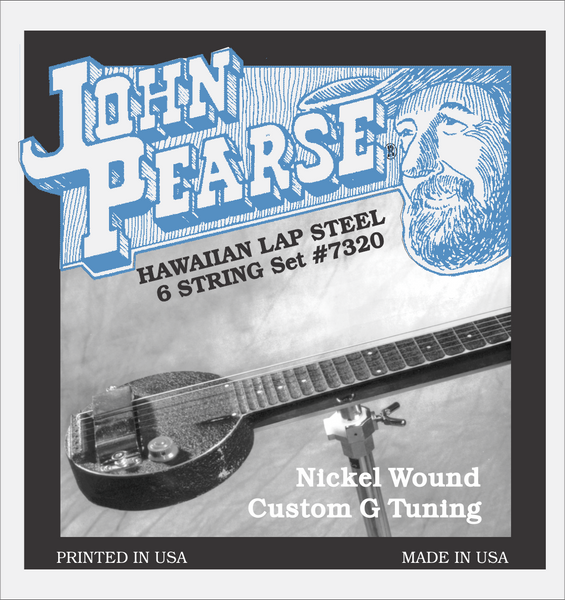 John Pearse #7320 Hawaiian Lap Steel Custom G Tuning 6-String Set