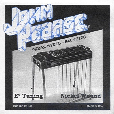 John Pearse #7100 Pedal Steel E9th Standard 10-String Set Silvered