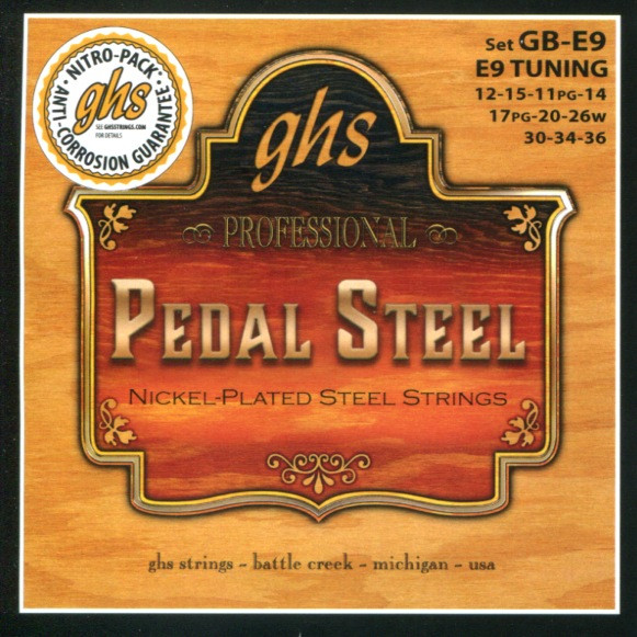 GHS Pedal Steel BOOMERS® E9 Tuning Nickel Plated Steel Strings - 10-String Set