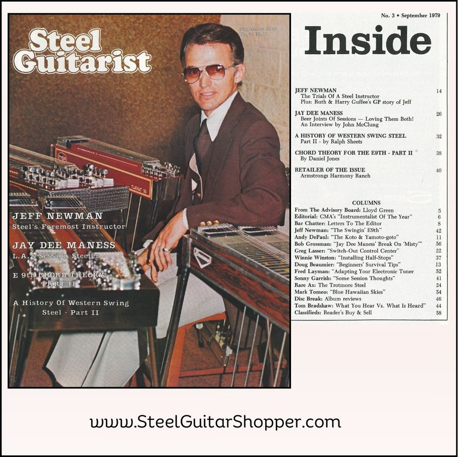Steel Guitarist Magazine #3 - Issued Sept 1979 - NEW