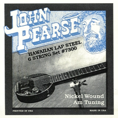 John Pearse A-Major Pure Nickel Wound Strings - Hawaiian Lap Steel 6-String Set (16-54) - #7300