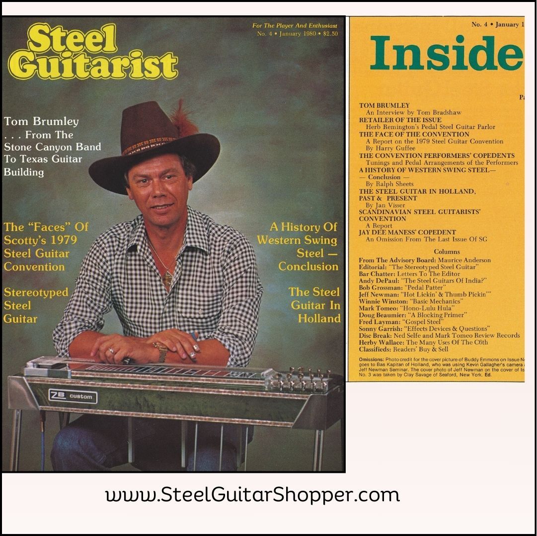 Steel Guitarist Magazine #4 - Issued Jan 1980 - NEW