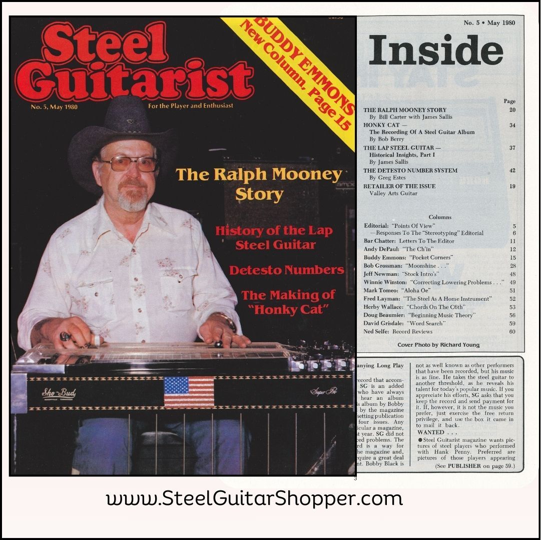 Steel Guitarist Magazine #5- Issued May 1980 - NEW