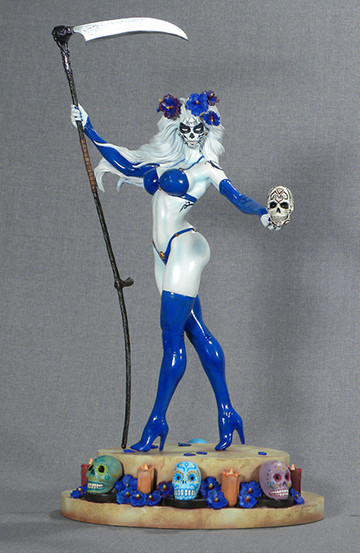 レディデス　Lady Death Statue cs moore Lady Death La Muerta Azul Variant Edition Statue