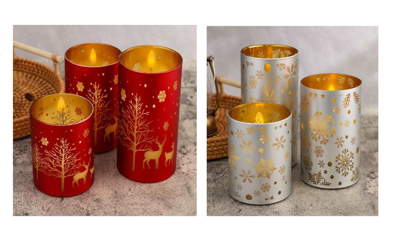 Red or Silver Cylinder LED Ambi Lights