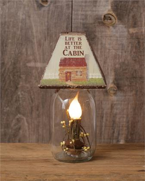 Electric Jar Light - Life Is Better At The Cabin