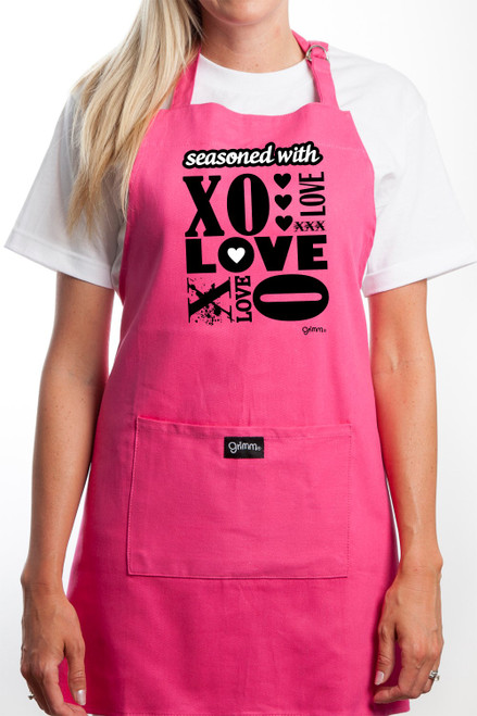 Apron - Seasoned with Love xoxo Pink