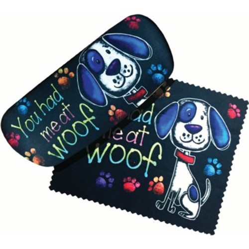 YOU HAD ME AT WOOF EYEGLASS CASE