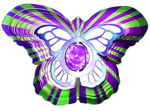 Butterfly Crystal Collection Large Wind Spinner 12"