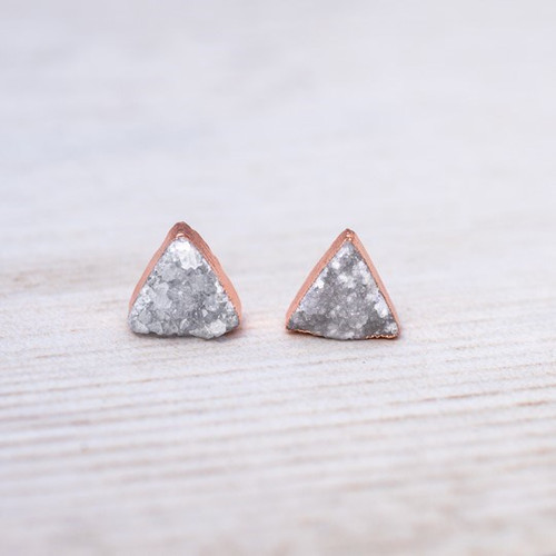 Prima Donna Studs-rose gold/smokey