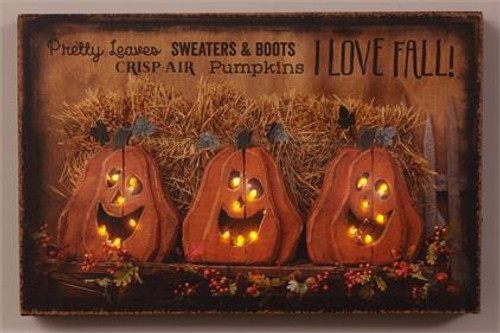 Canvas Print - I Love Fall - Twinkling Led