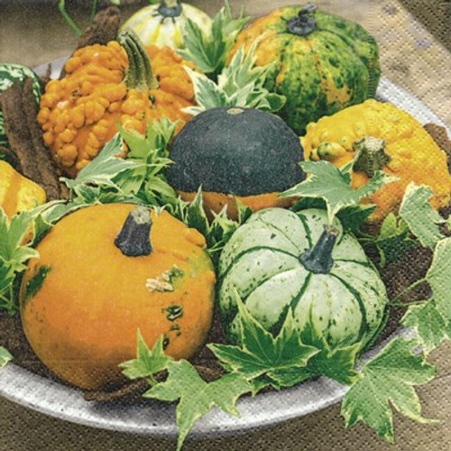 Pumpkins in a bowl - Luncheon Napkins
