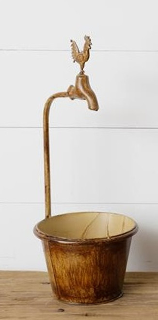 Faucet Style Rooster Planter small