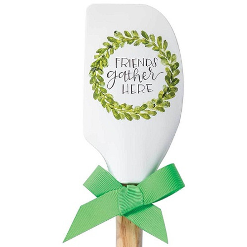 Brownlow Gifts Silicone Spatula w/ Cute Saying Wooden Handle