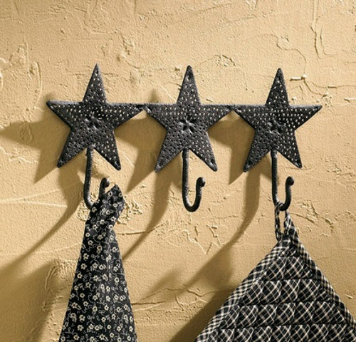 Park Designs Decorative Hook - Black Star Triple