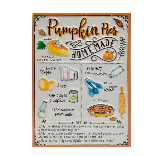 PUMPKIN PIE WALL PLAQUE