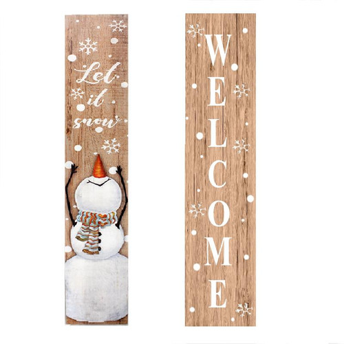 Double Sided Snowman Porch sign