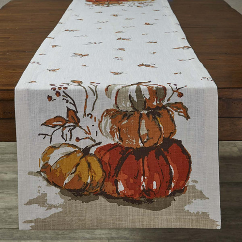 HARVEST PUMPKIN TABLE RUNNER - 72"L