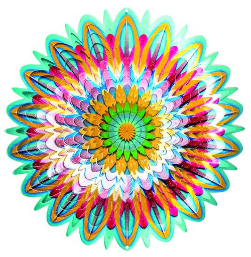 Wind Spinner - Large Floral Mandala 12"